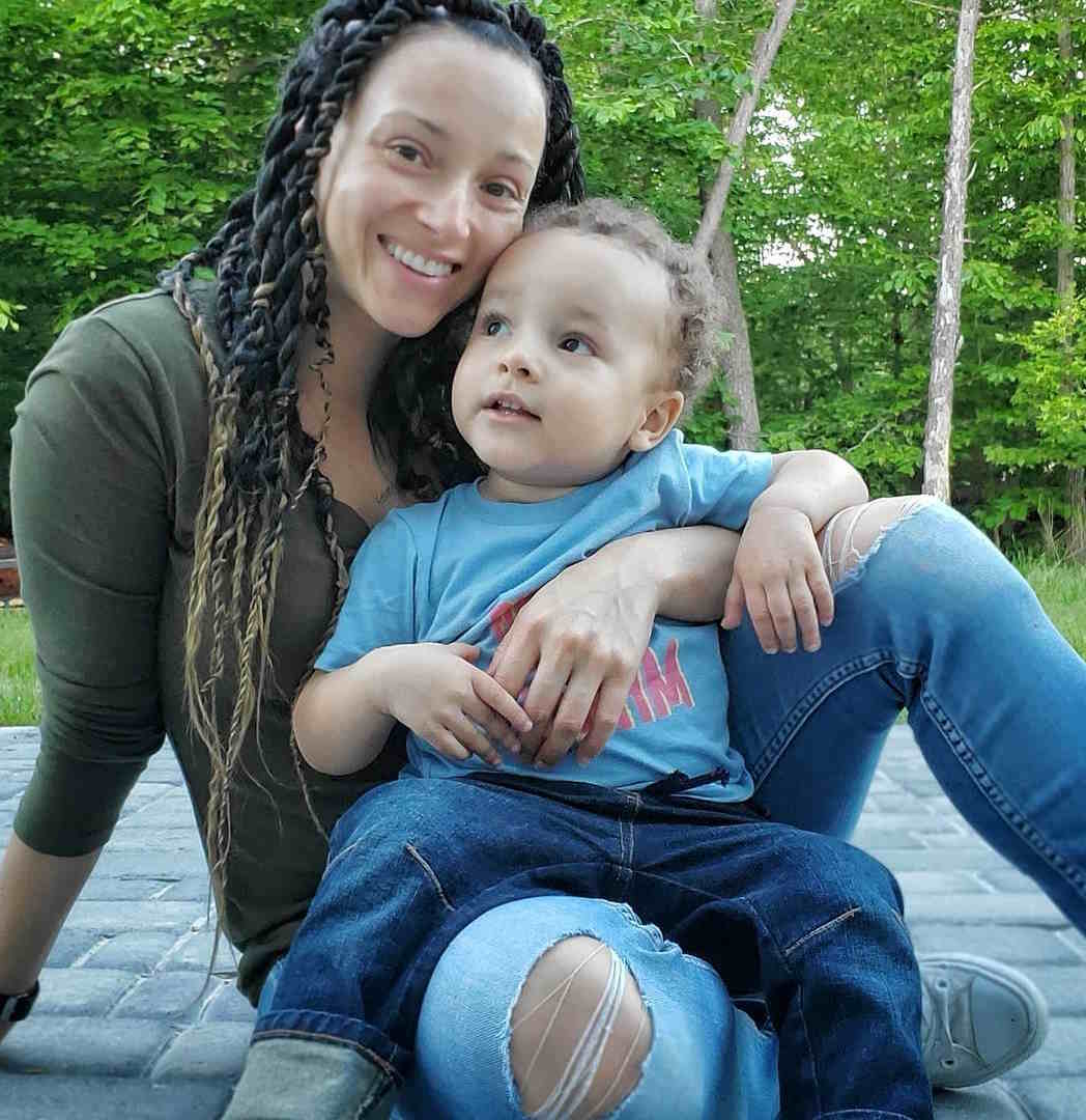 Danielle Vega with her Son